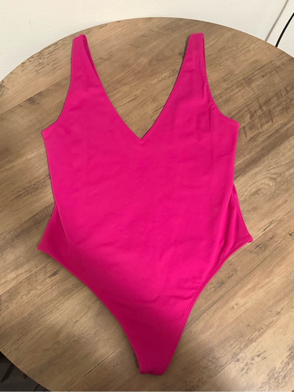 Aritzia Bright Hot Pink One-Piece Bodysuit
